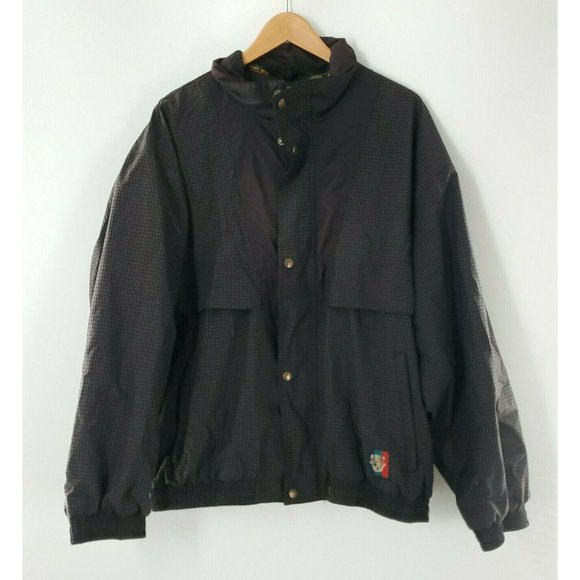 Vintage Sunice Plaid‎ Vented Full Zip & Snap Golf Windbreaker Jacket Men XL - Picture 1 of 4